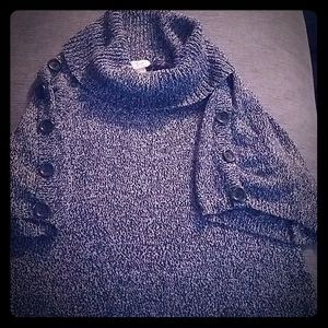 Gray Cowel Neck Sweater